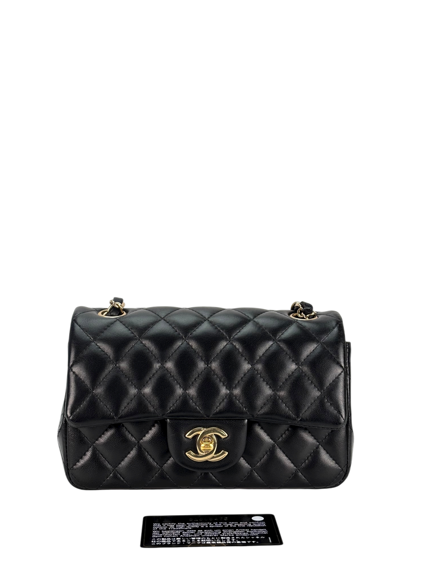 CHANEL - Classic Flap Bag Black Lambskin Gold Hardware（CF20）