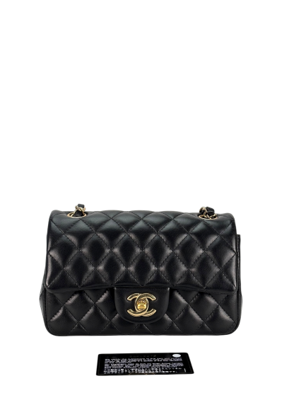 CHANEL - Classic Flap Bag Black Lambskin Gold Hardware（CF20）