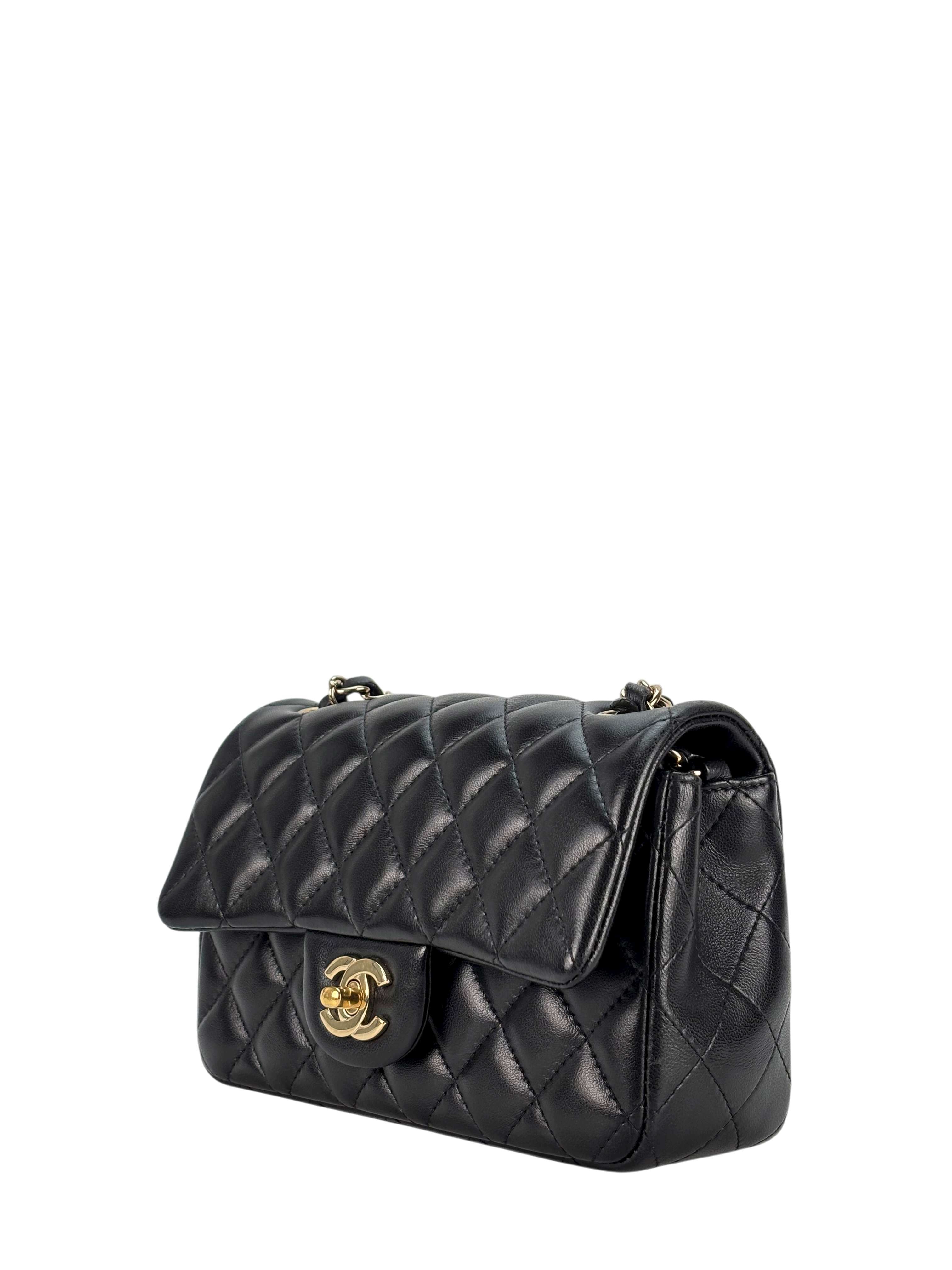 CHANEL - Classic Flap Bag Black Lambskin Gold Hardware（CF20）