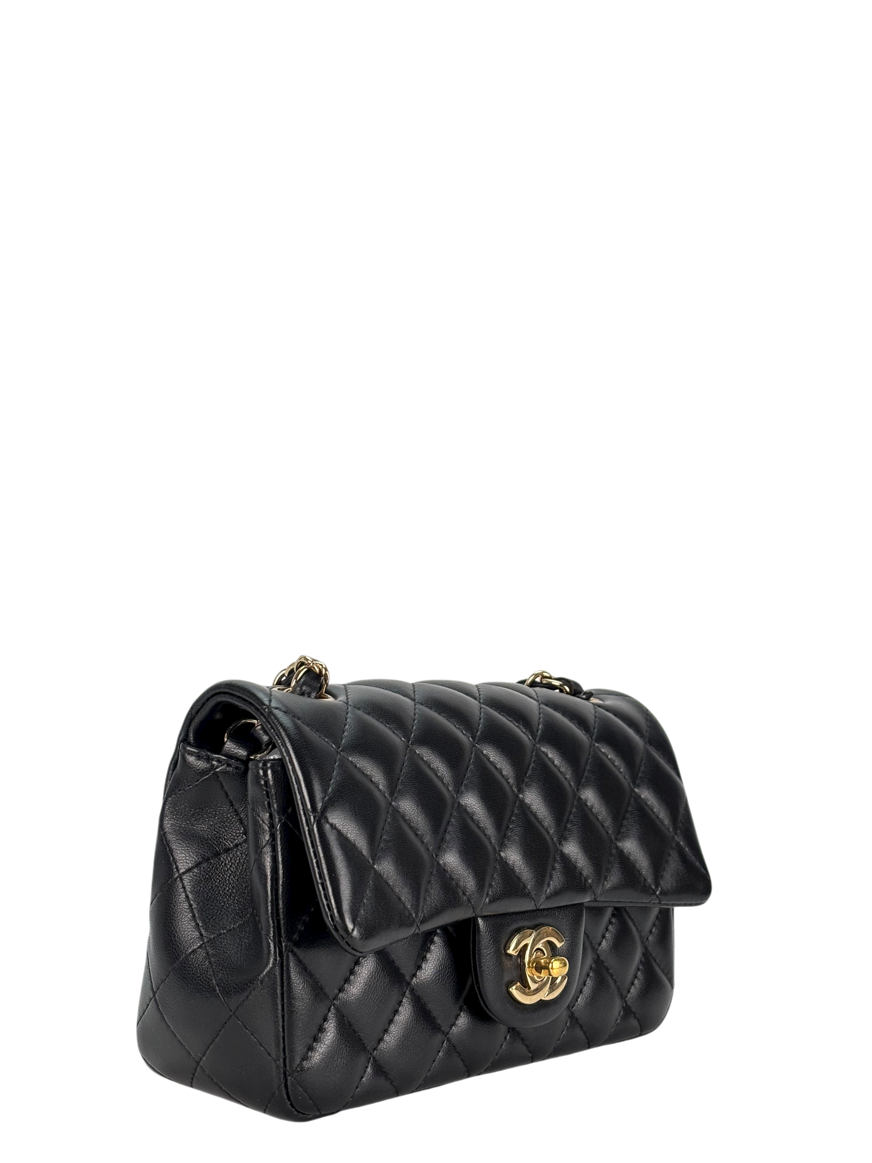 CHANEL - Classic Flap Bag Black Lambskin Gold Hardware（CF20）