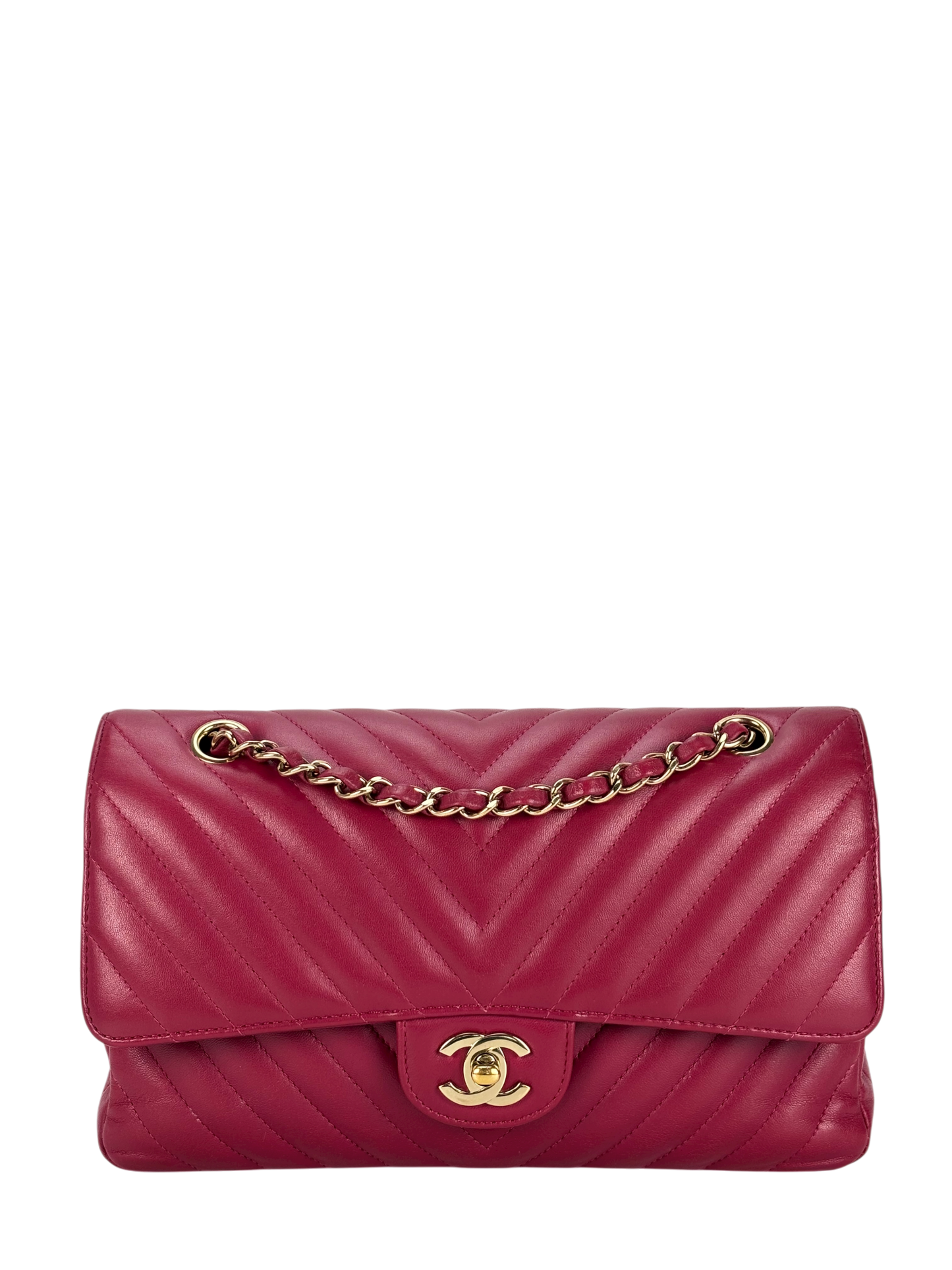 CHANEL - Classic Double Flap Bag Lambskin V-Stitch（CF25）