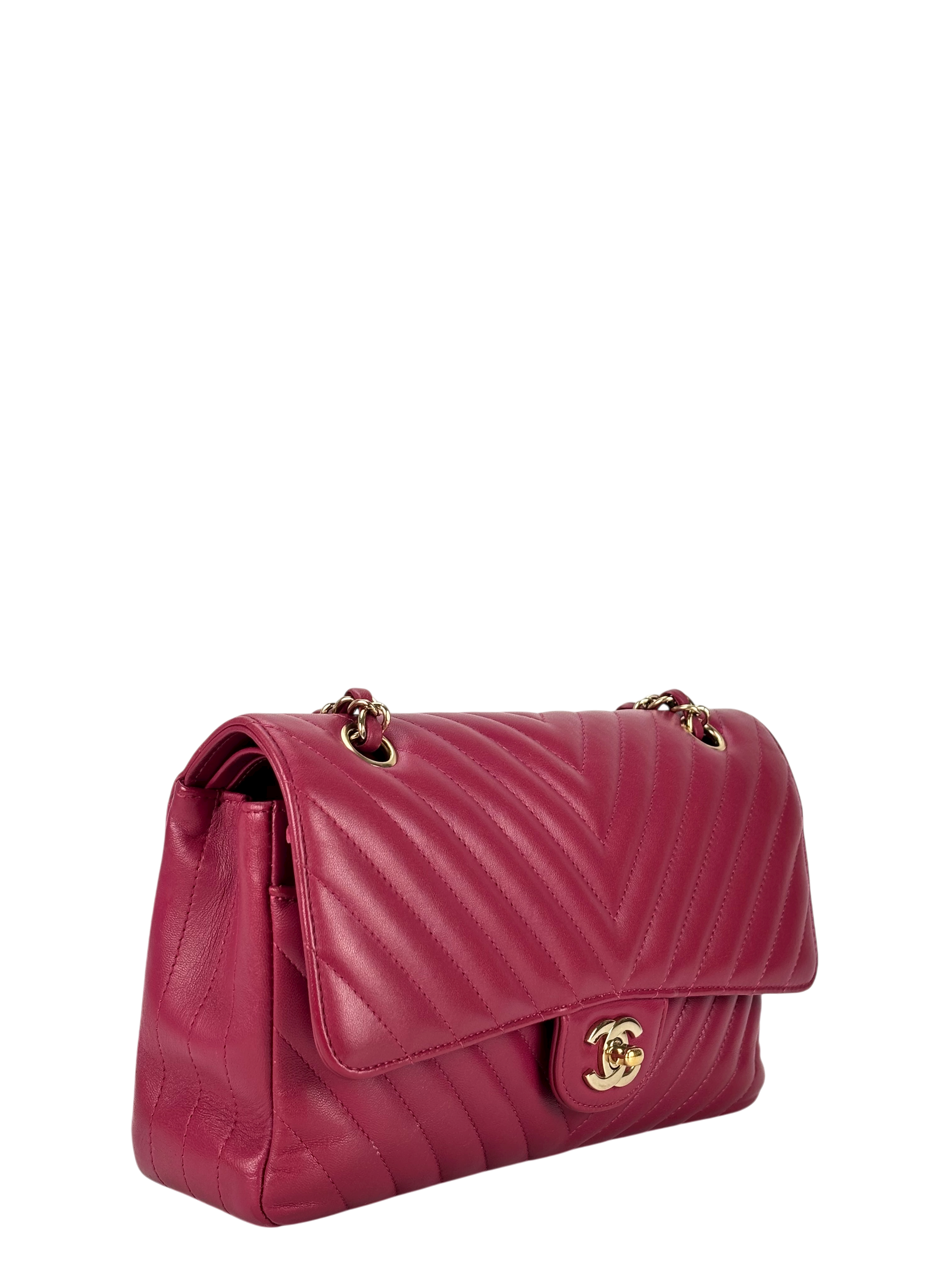 CHANEL - Classic Double Flap Bag Lambskin V-Stitch（CF25）