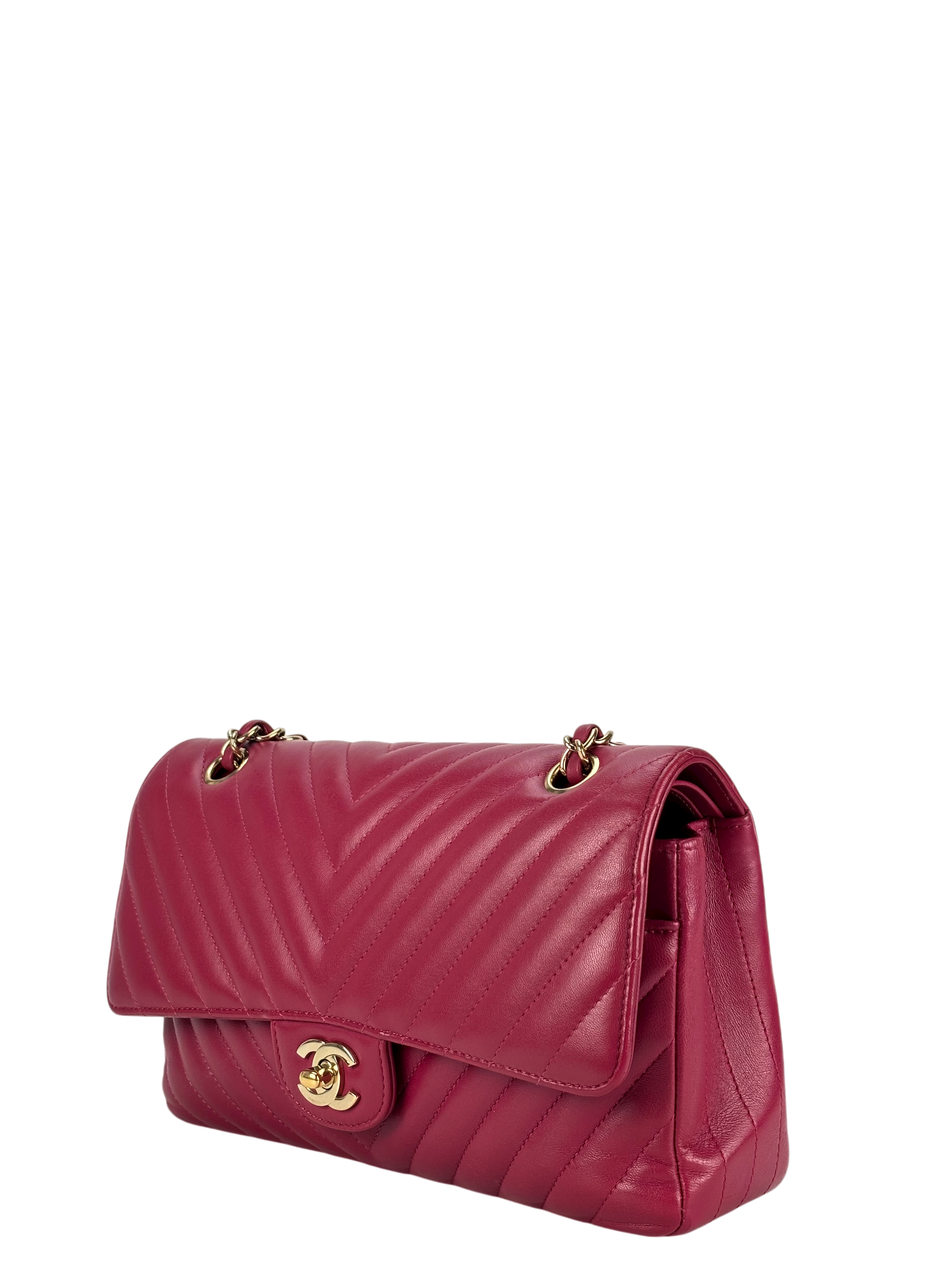 CHANEL - Classic Double Flap Bag Lambskin V-Stitch（CF25）