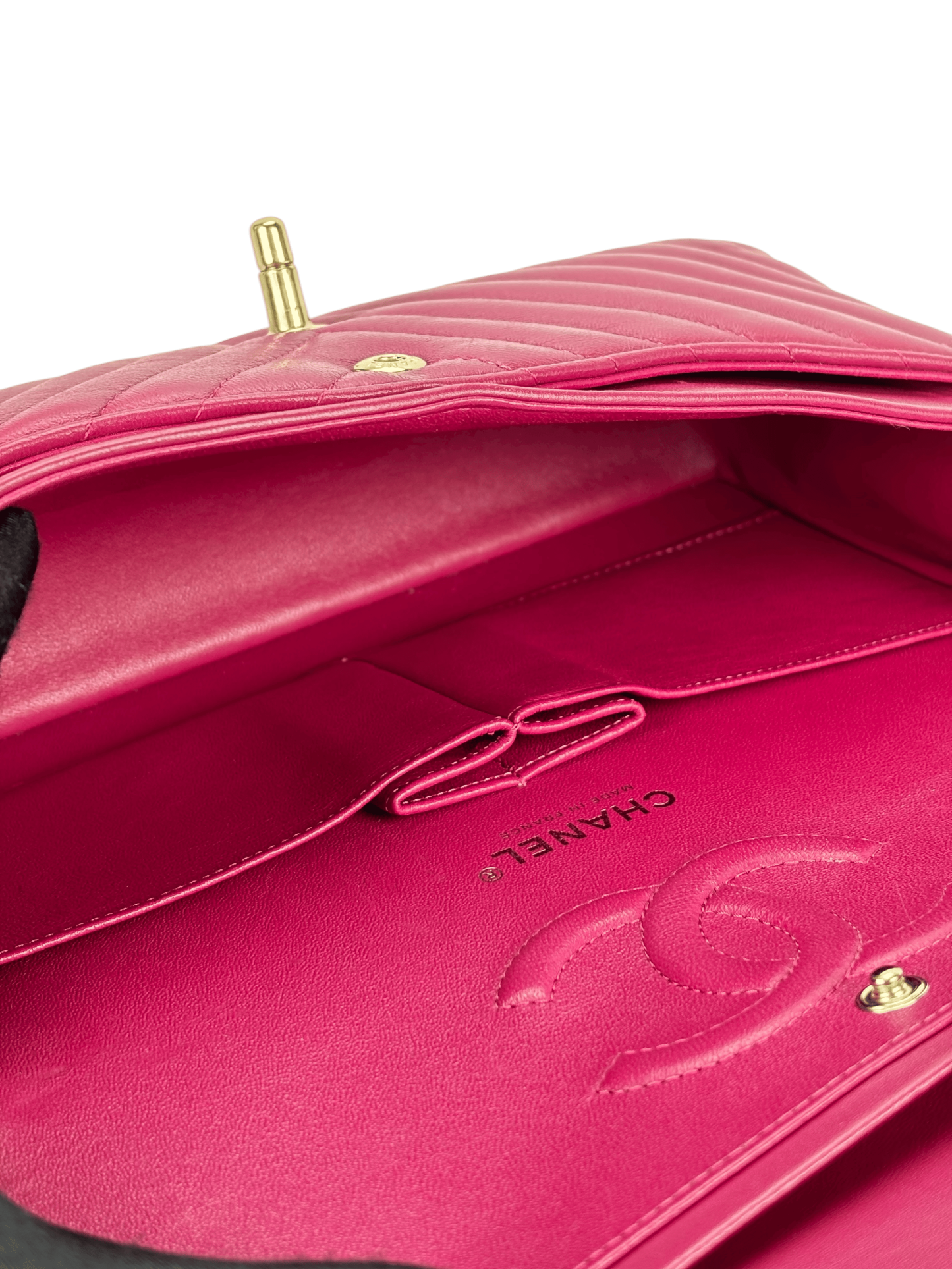 CHANEL - Classic Double Flap Bag Lambskin V-Stitch（CF25）