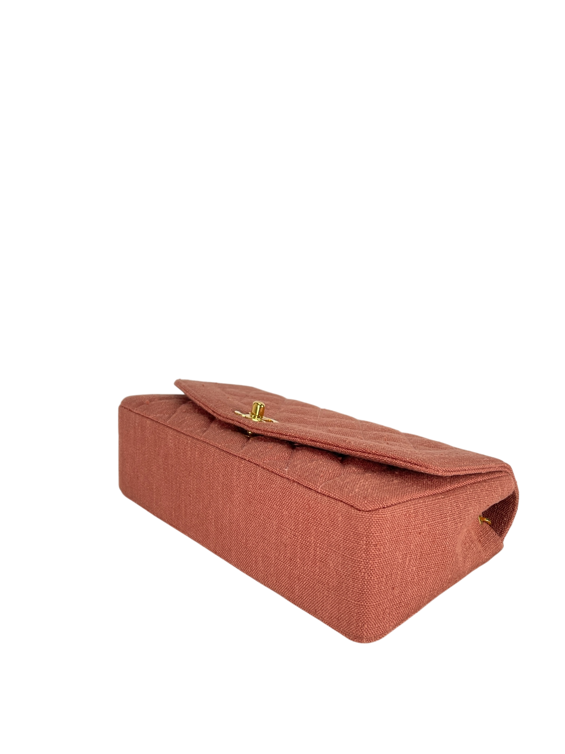 CHANEL - Pink Linen Diana Chain Shoulder Bag