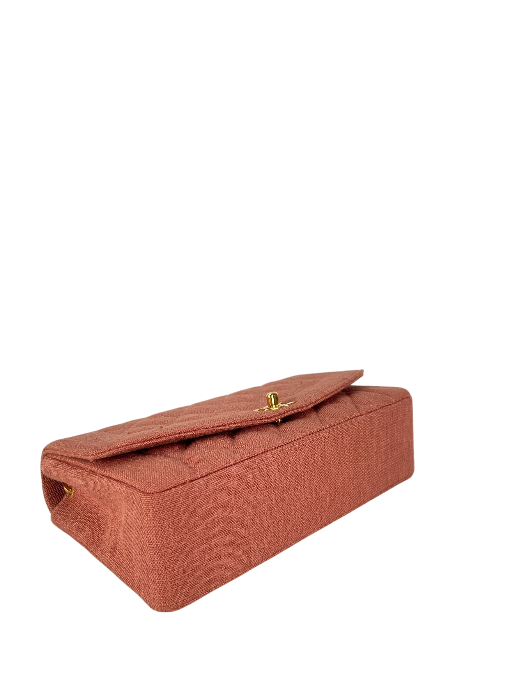 CHANEL - Pink Linen Diana Chain Shoulder Bag