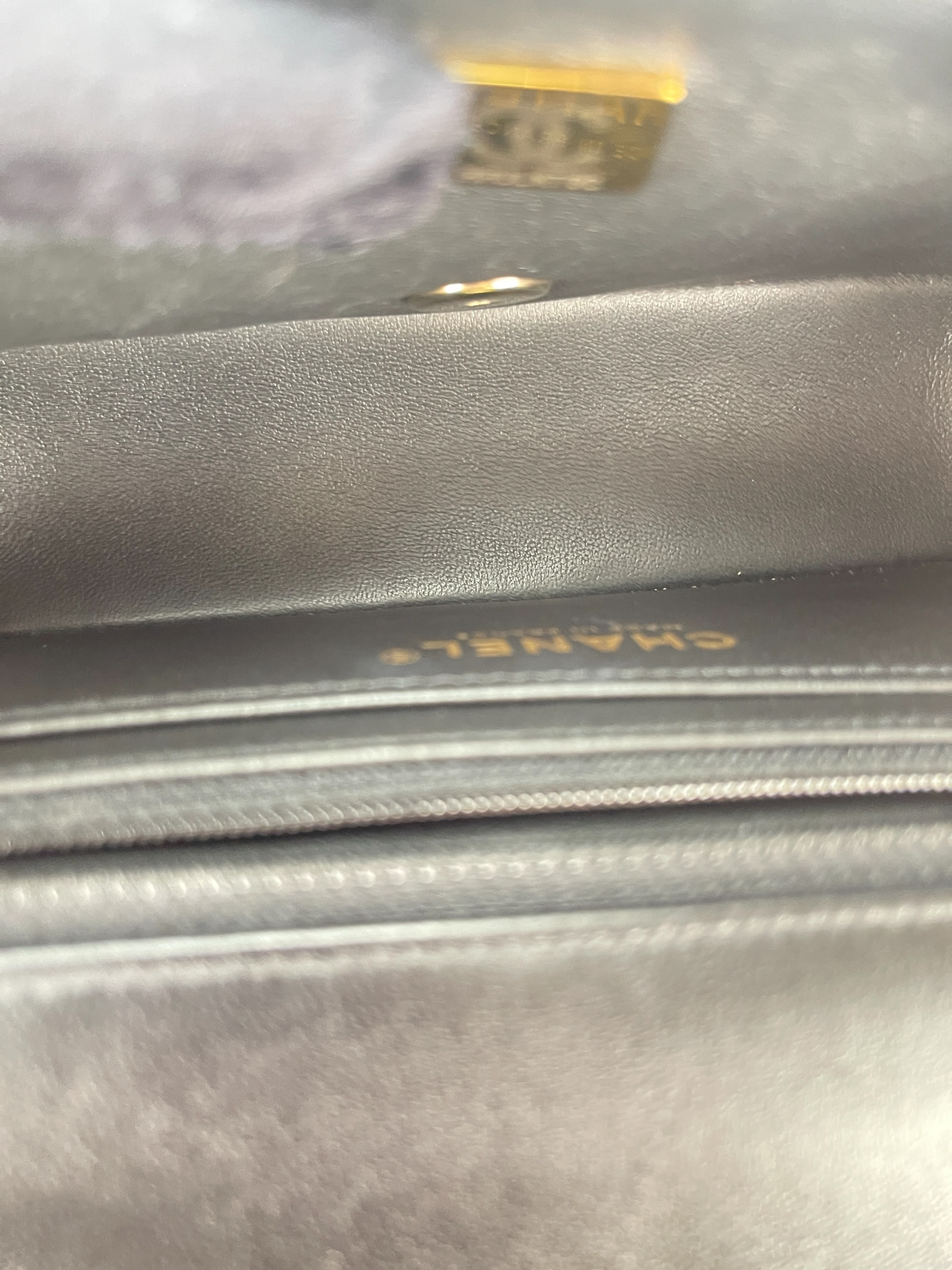 CHANEL - 25C Classic Small Double Flap Bag Black Lambskin Gold Hardware（CF20）