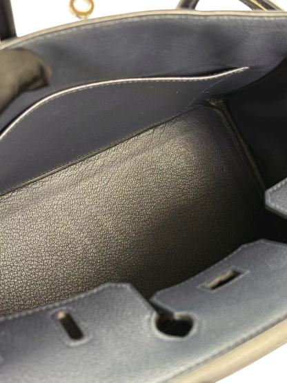 HERMES - Birkin 25 Bleu Nuit（2Z）Togo Palladium Hardware 