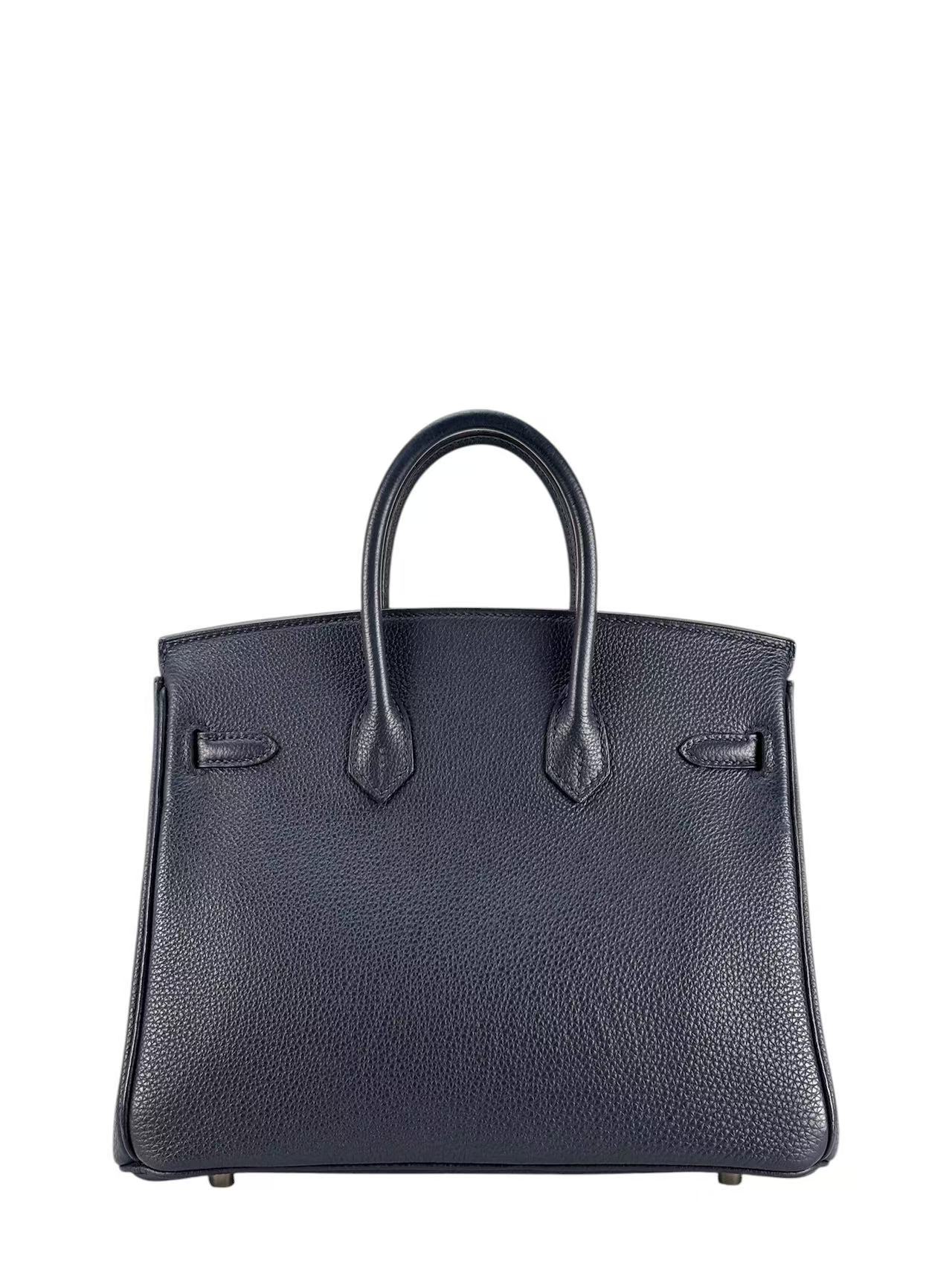 HERMES - Birkin 25 Bleu Nuit（2Z）Togo Palladium Hardware 