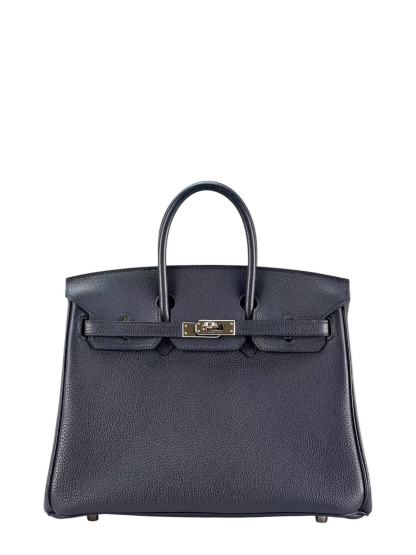 HERMES - Birkin 25 Bleu Nuit（2Z）Togo Palladium Hardware 