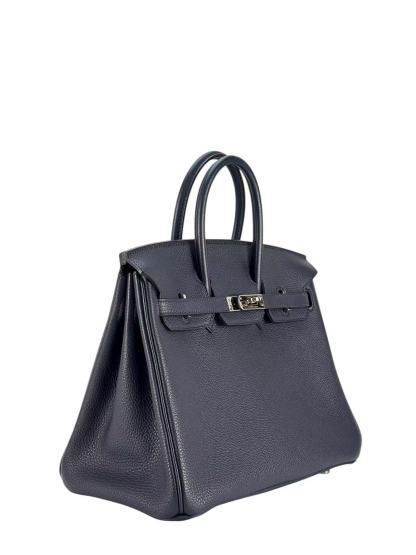 HERMES - Birkin 25 Bleu Nuit（2Z）Togo Palladium Hardware 