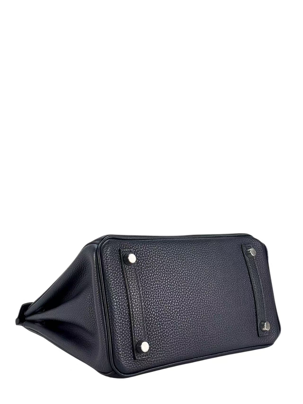 HERMES - Birkin 25 Bleu Nuit（2Z）Togo Palladium Hardware 