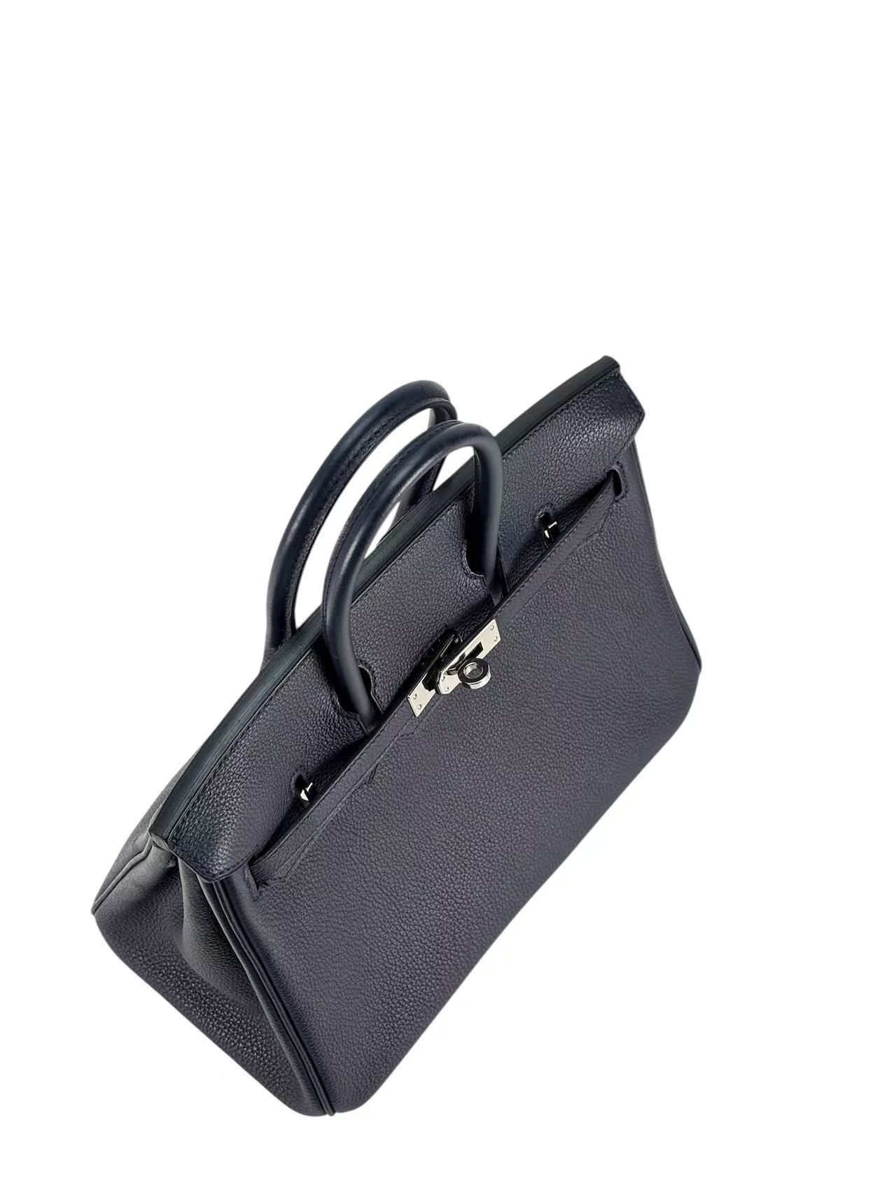 HERMES - Birkin 25 Bleu Nuit（2Z）Togo Palladium Hardware 