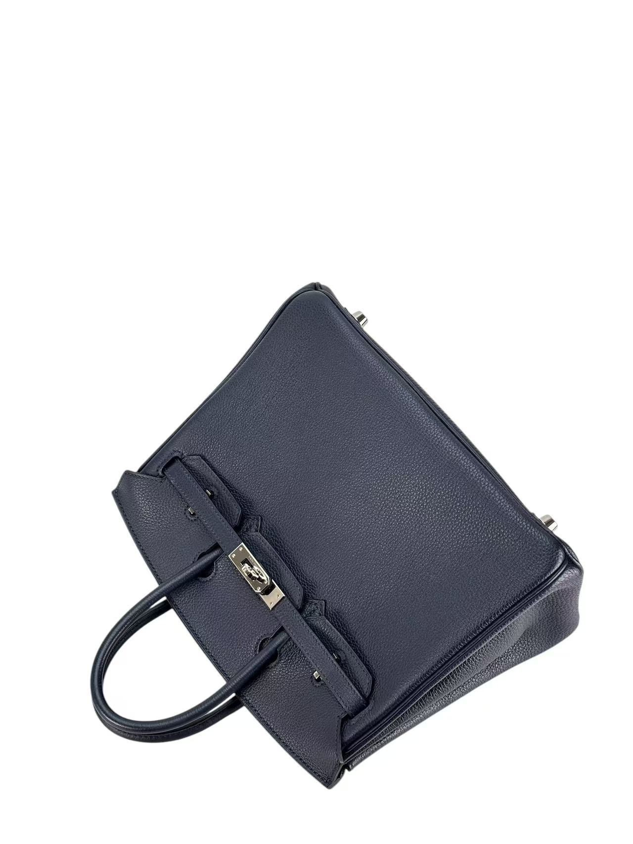 HERMES - Birkin 25 Bleu Nuit（2Z）Togo Palladium Hardware 