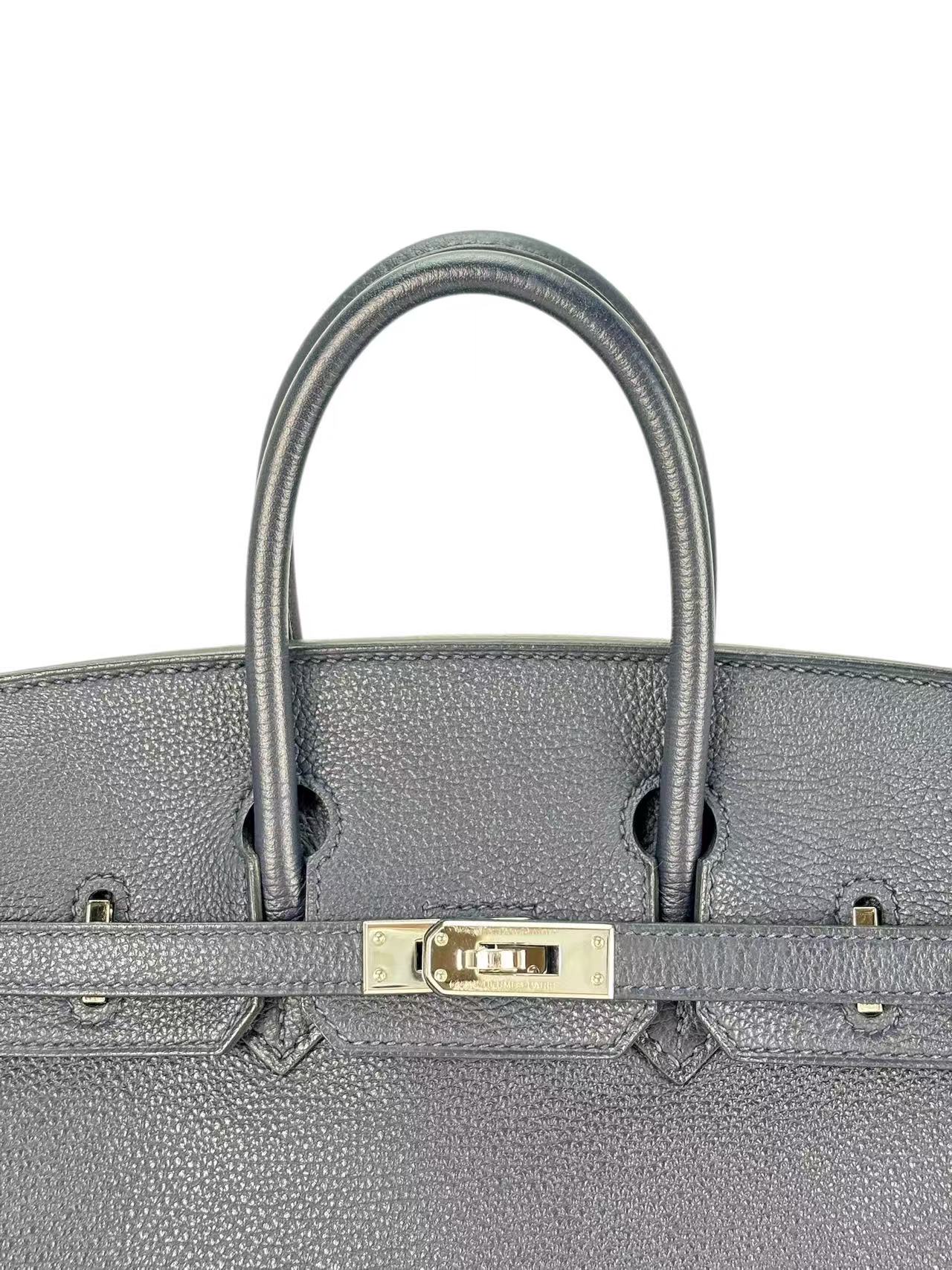 HERMES - Birkin 25 Bleu Nuit（2Z）Togo Palladium Hardware 
