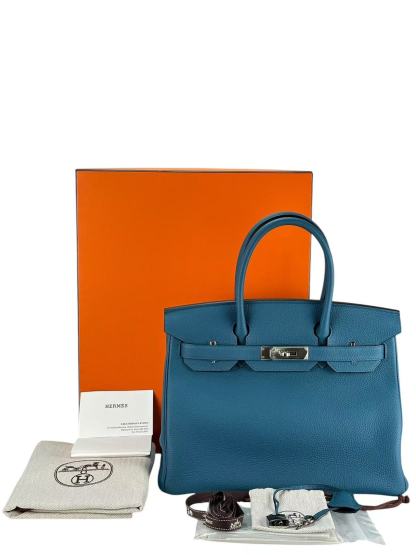 HERMES - Birkin 30 Vert Bosphore（W0）Togo Palladium Hardware 