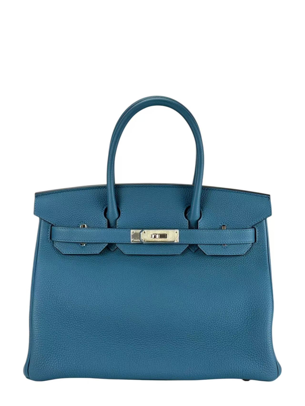 HERMES - Birkin 30 Vert Bosphore（W0）Togo Palladium Hardware 