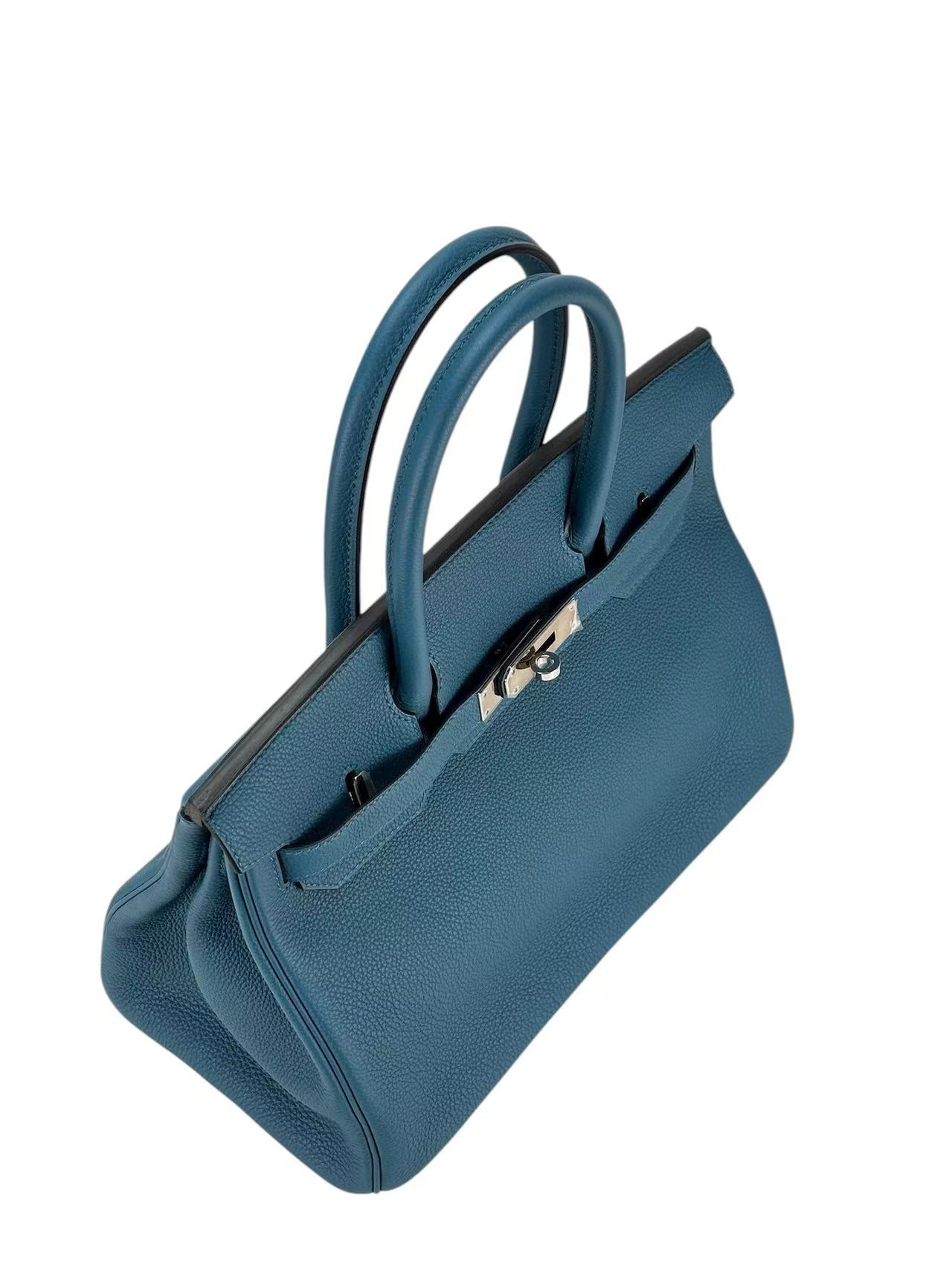 HERMES - Birkin 30 Vert Bosphore（W0）Togo Palladium Hardware 