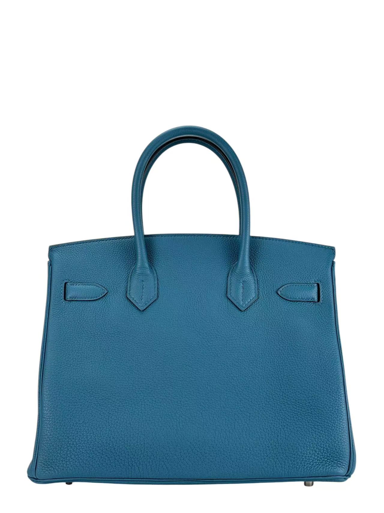 HERMES - Birkin 30 Vert Bosphore（W0）Togo Palladium Hardware 