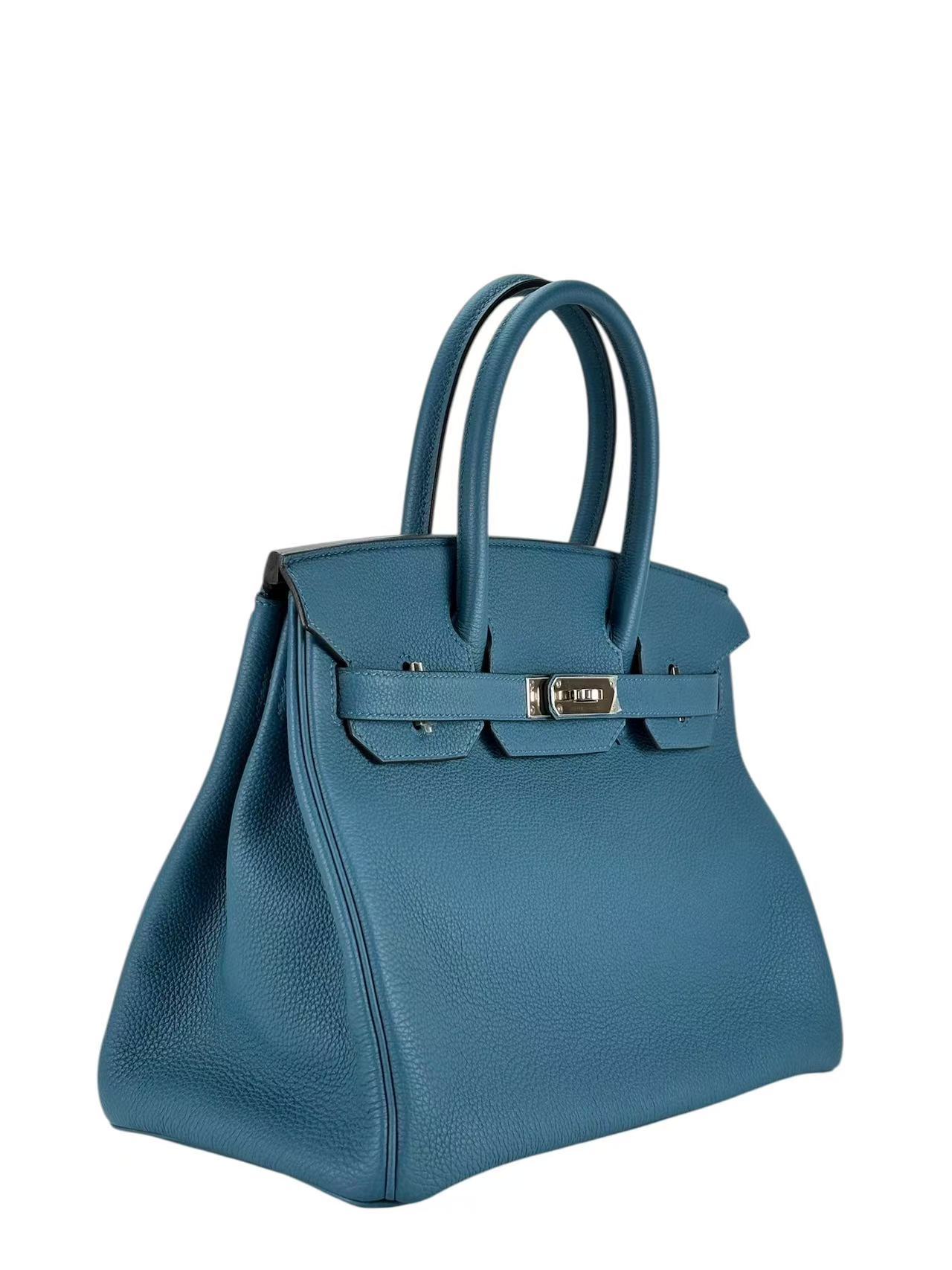 HERMES - Birkin 30 Vert Bosphore（W0）Togo Palladium Hardware 