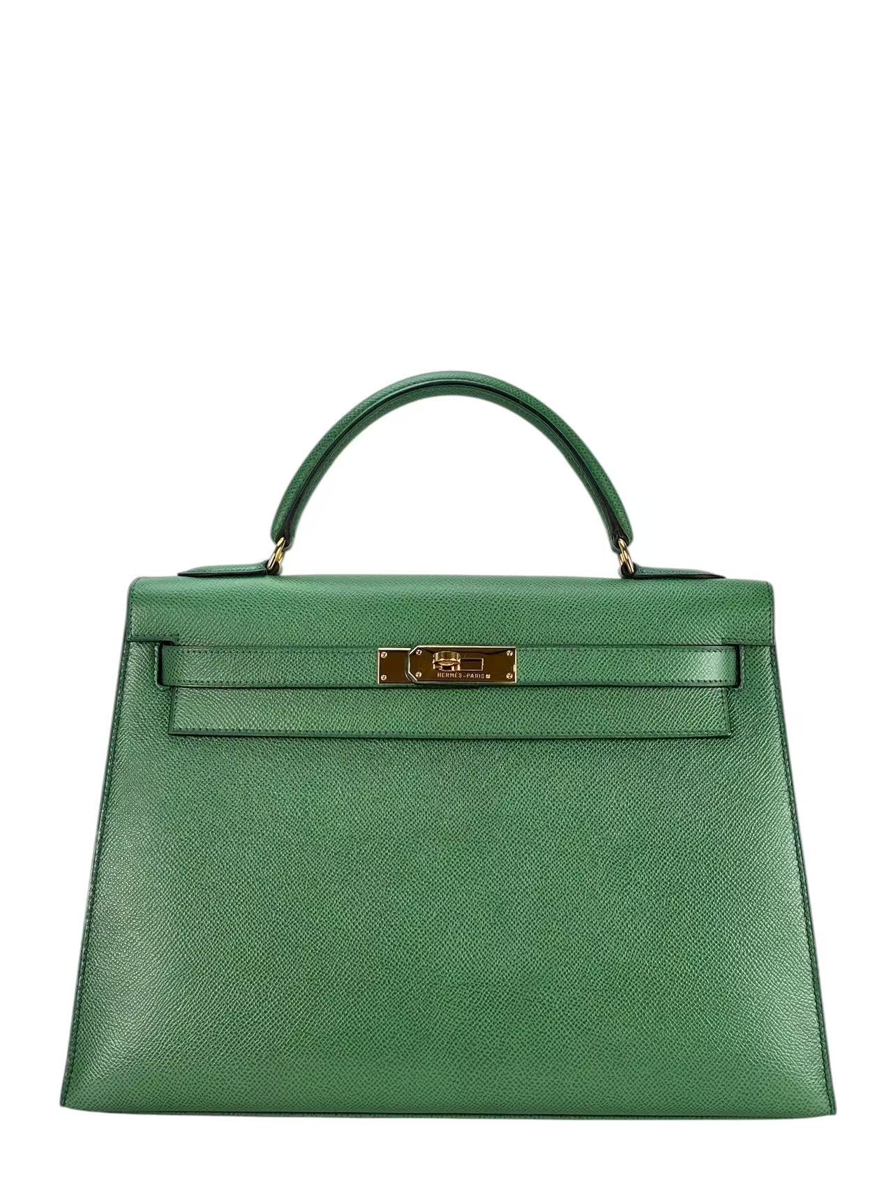HERMES - Kelly 25 Bamboo（1K） Epsom Gold Hardware