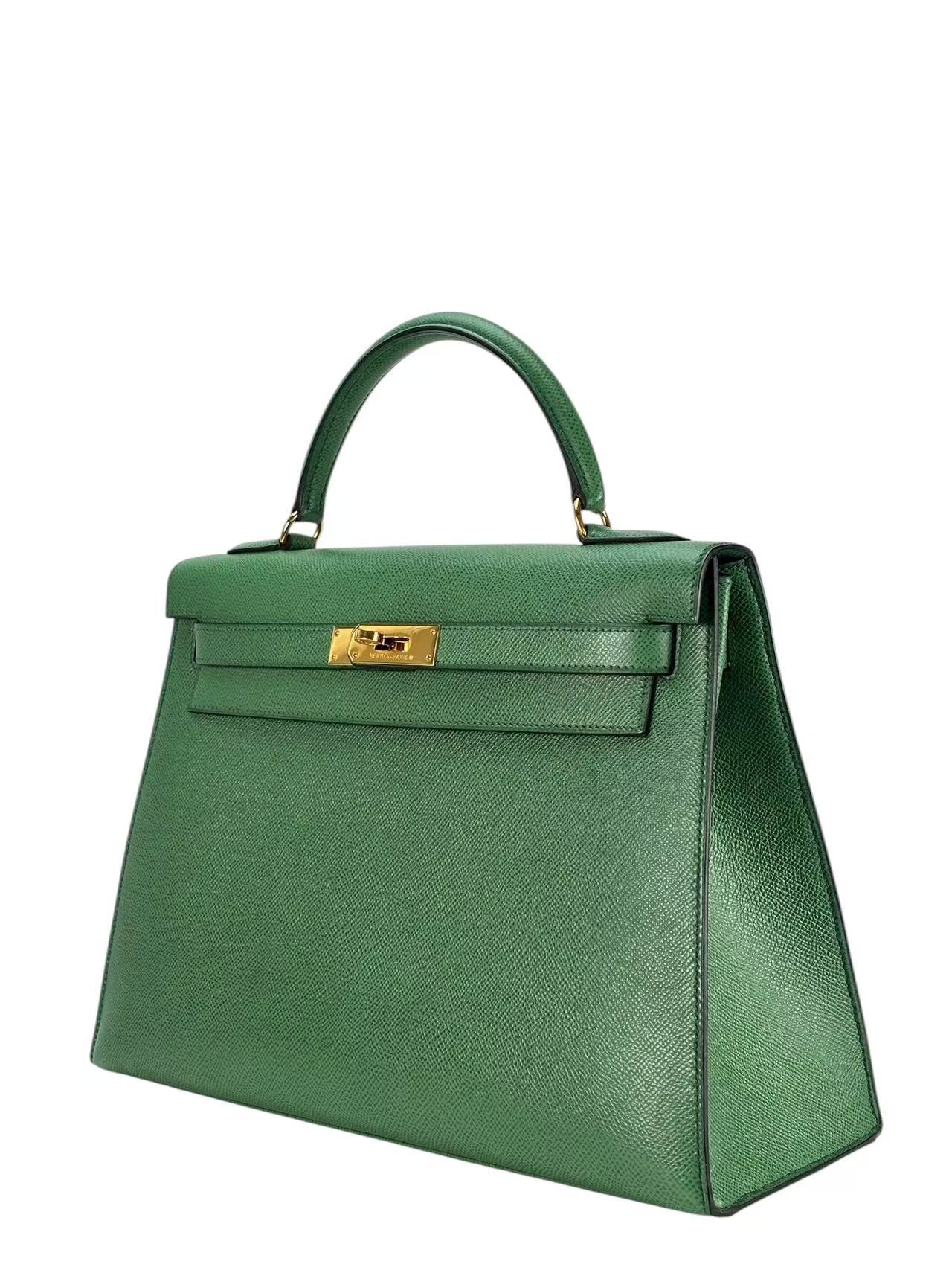 HERMES - Kelly 25 Bamboo（1K） Epsom Gold Hardware