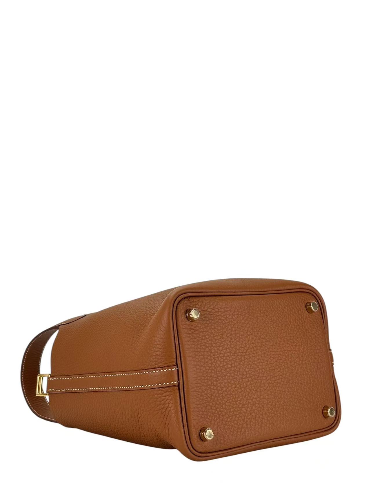 HERMES - Picotin PM Picotin 18 Gold Clemence Gold Hardware