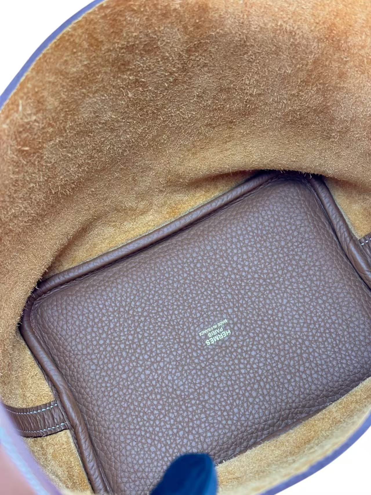 HERMES - Picotin PM Picotin 18 Gold Clemence Gold Hardware