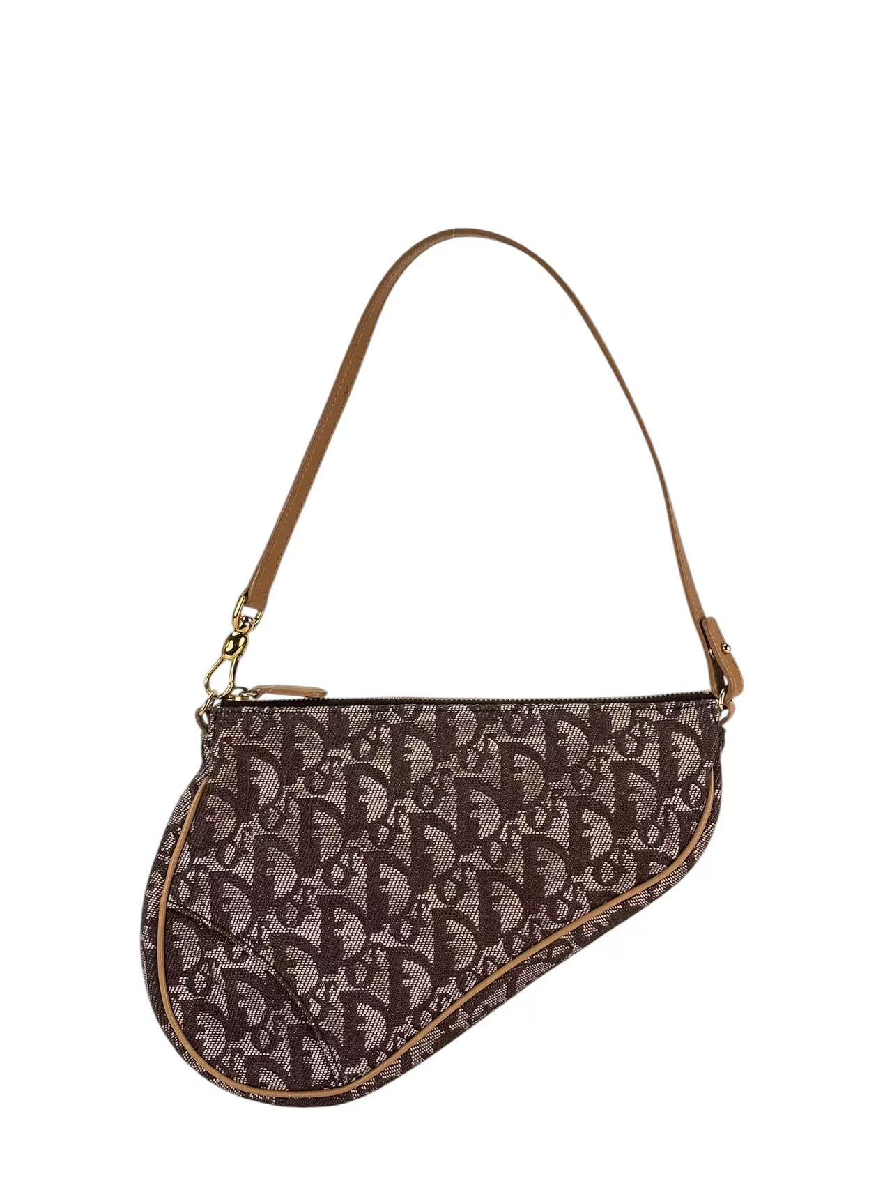 CHRISTIAN DIOR - Beige Trotter Saddle Handbag