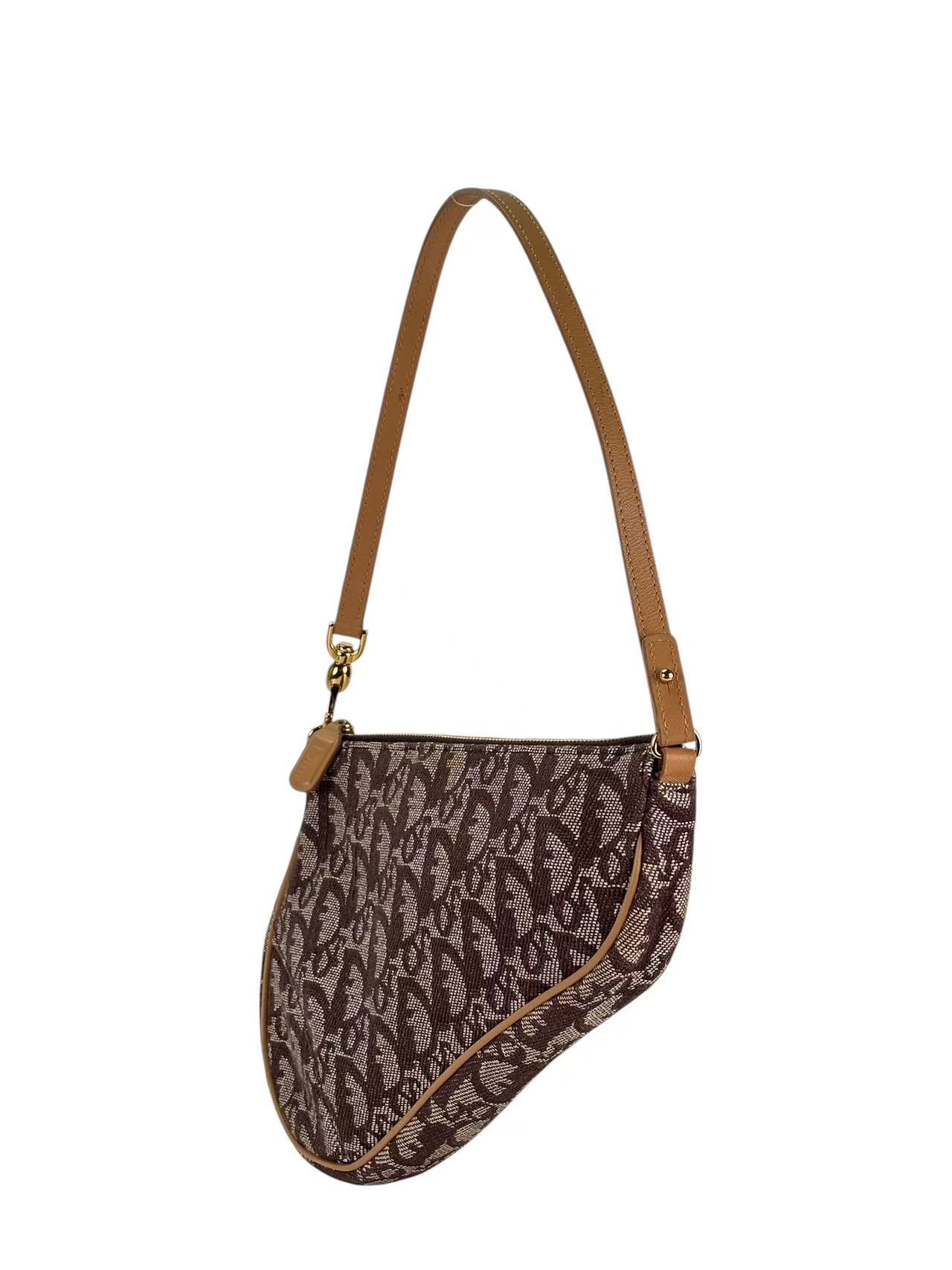 CHRISTIAN DIOR - Beige Trotter Saddle Handbag