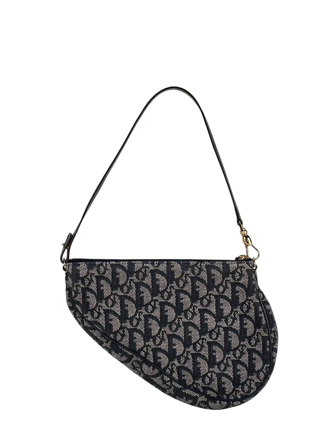 CHRISTIAN DIOR - Navy Trotter Saddle Handbag