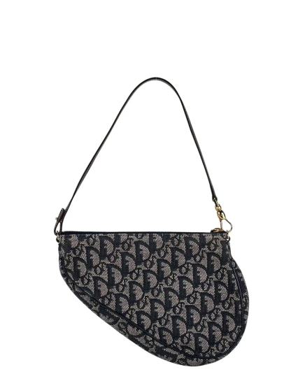 CHRISTIAN DIOR - Navy Trotter Saddle Handbag