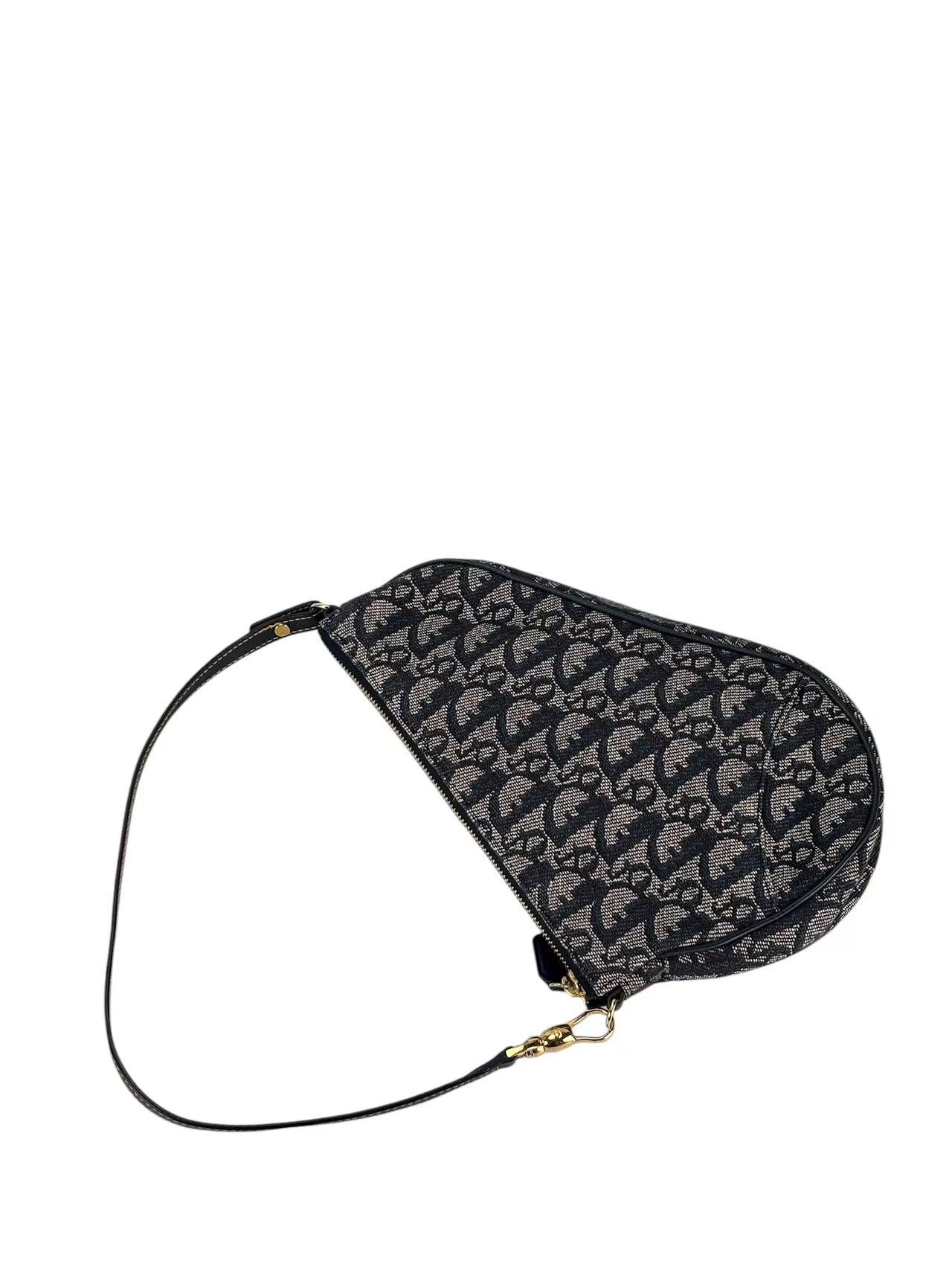 CHRISTIAN DIOR - Navy Trotter Saddle Handbag