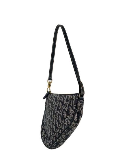 CHRISTIAN DIOR - Navy Trotter Saddle Handbag