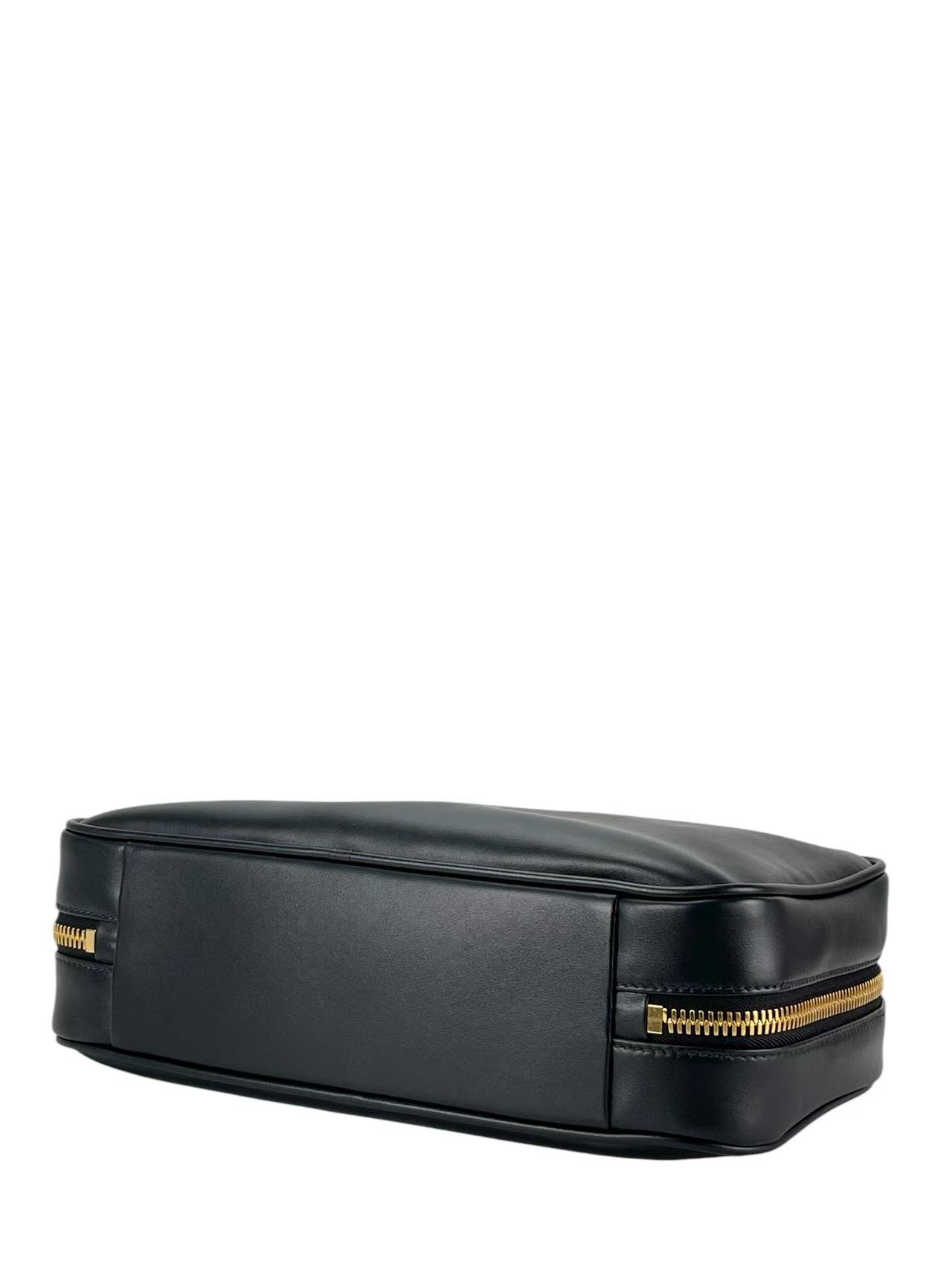 MIUMIU - Lambskin Black Leather Bow Handle Bag