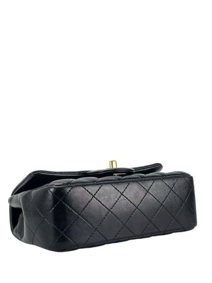 CHANEL - Mini Classic Flap Bag Gold Hardware Black Lambskin