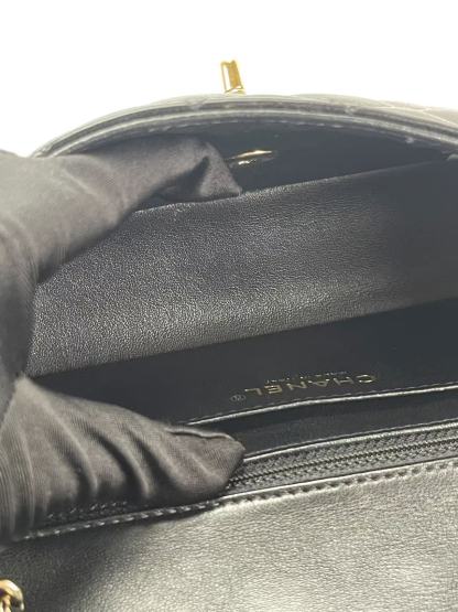 CHANEL - Mini Classic Flap Bag Gold Hardware Black Lambskin