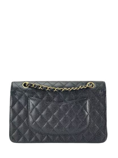 CHANEL - Medium Classic Double Flap Bag Black Caviar Gold Hardware (CF25)