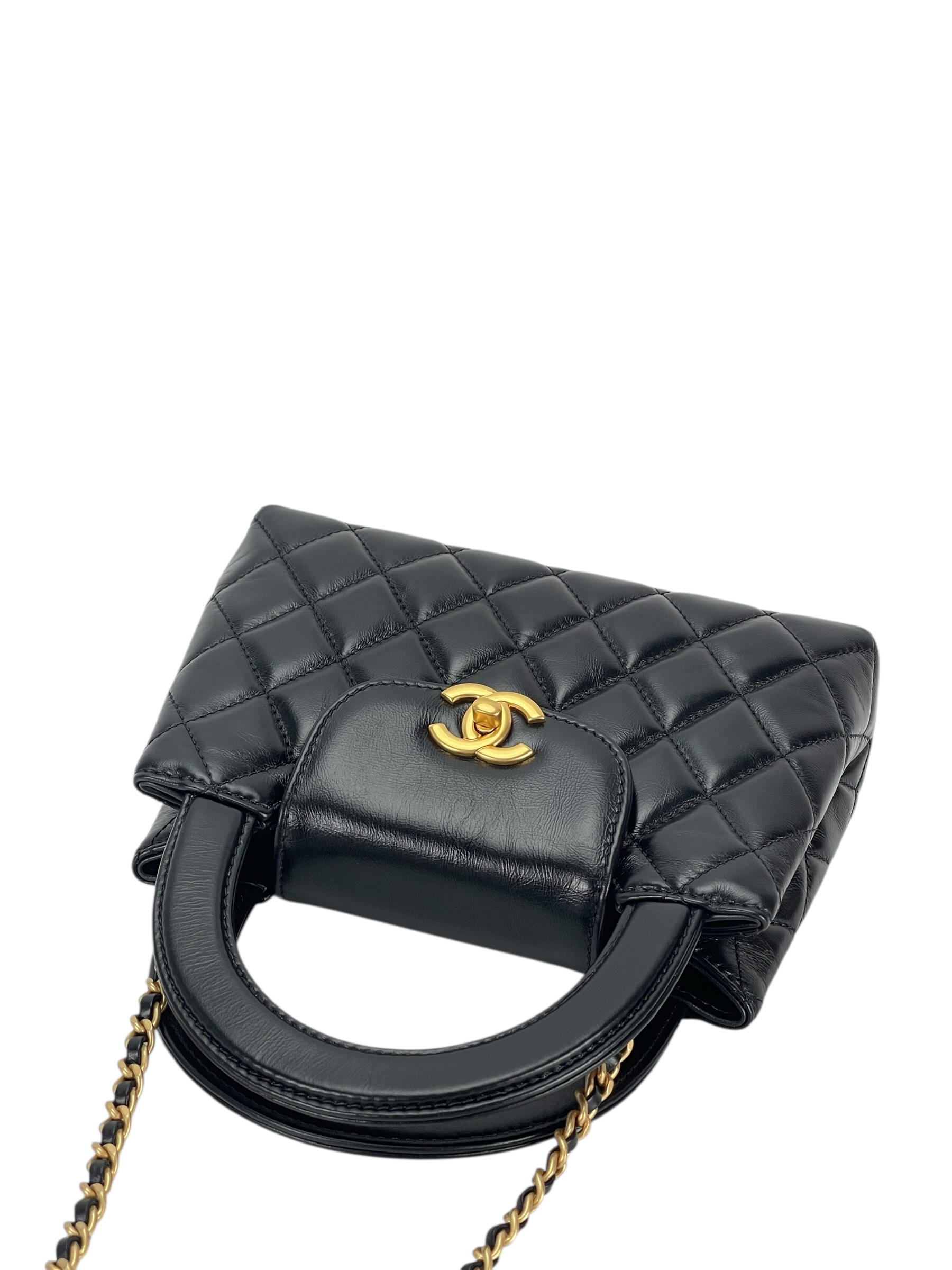 CHANEL -  24A Small Calfskin Kelly Hand Bag