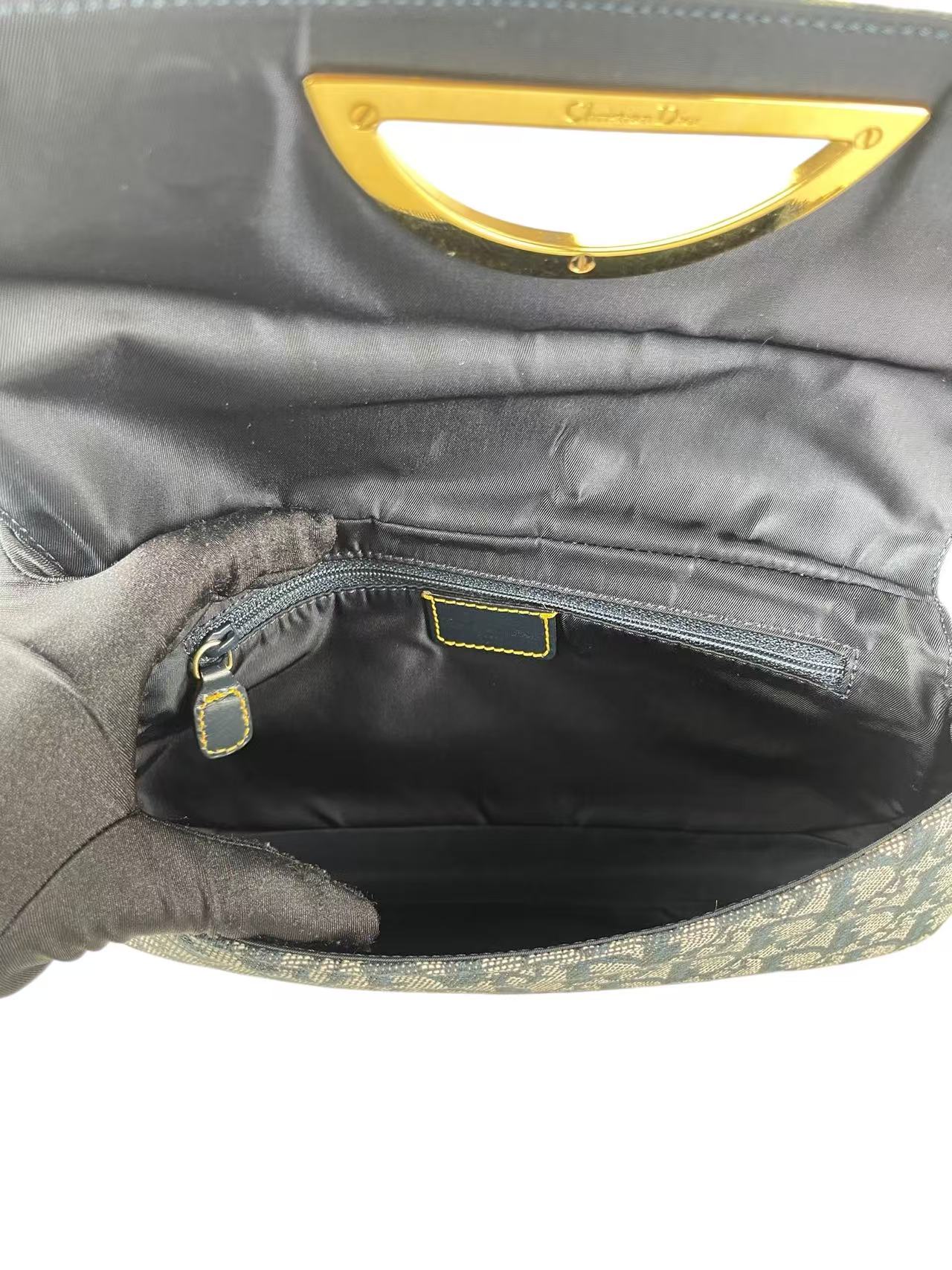 CHRISTIAN DIOR - Denim Pearl Logo One Shoulder Bag