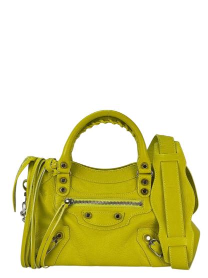 BALENCIAGA - Light Green Calfskin Classic City 2way Bag Sliver Hardware