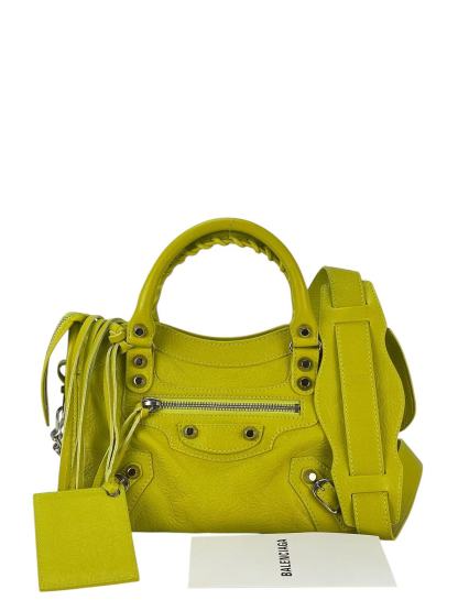 BALENCIAGA - Light Green Calfskin Classic City 2way Bag Sliver Hardware