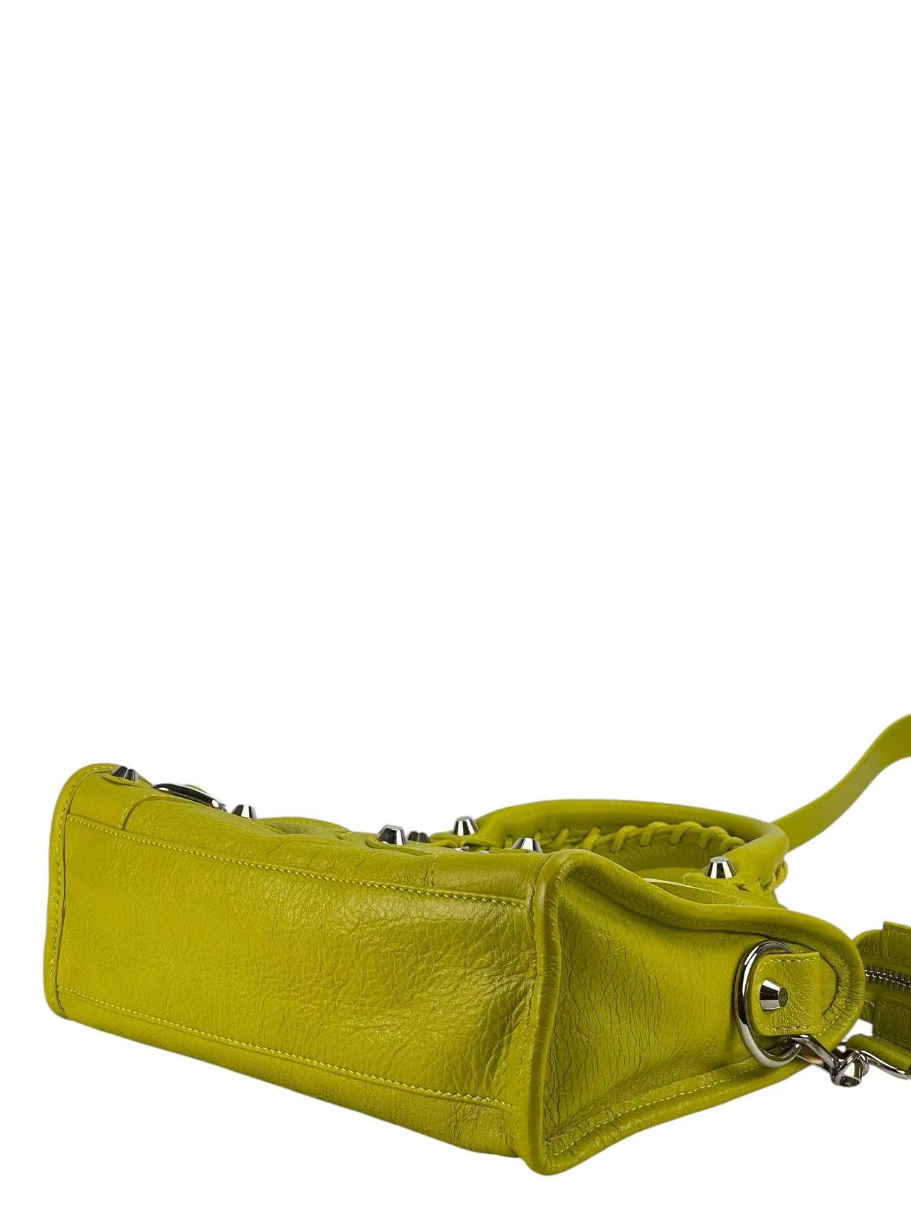 BALENCIAGA - Light Green Calfskin Classic City 2way Bag Sliver Hardware