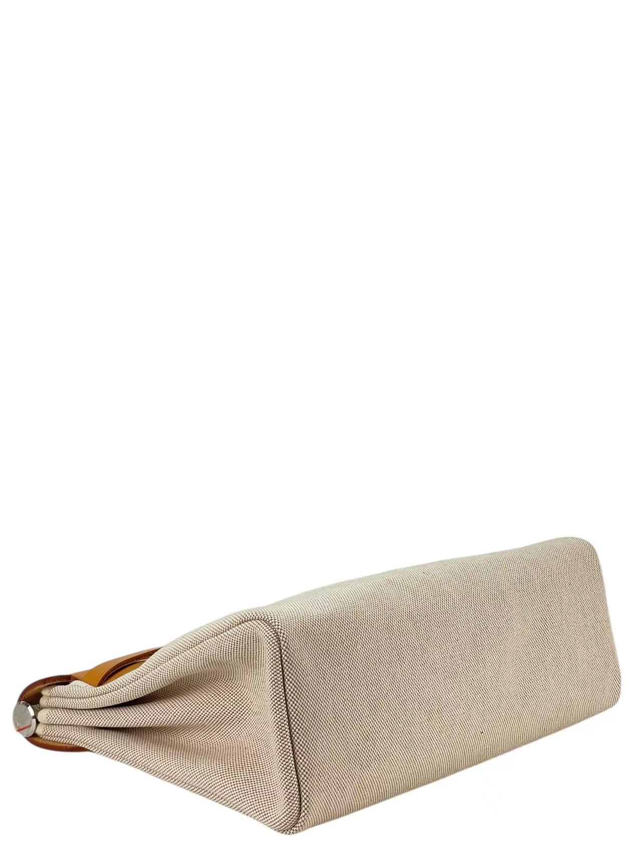 HERMES - Herbag Zip 31 (PM) Black Toile Palladium Hardware