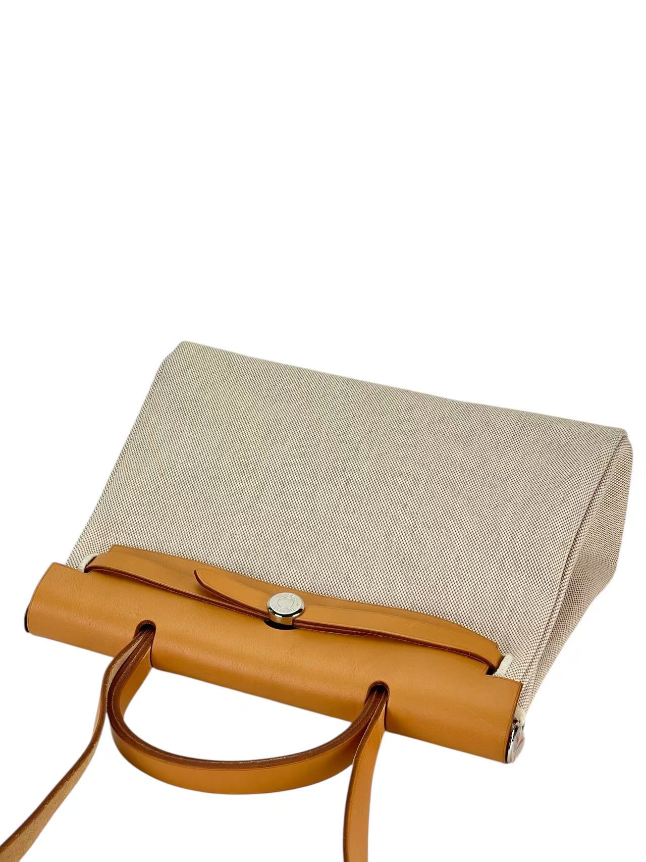 HERMES - Herbag Zip 31 (PM) Black Toile Palladium Hardware