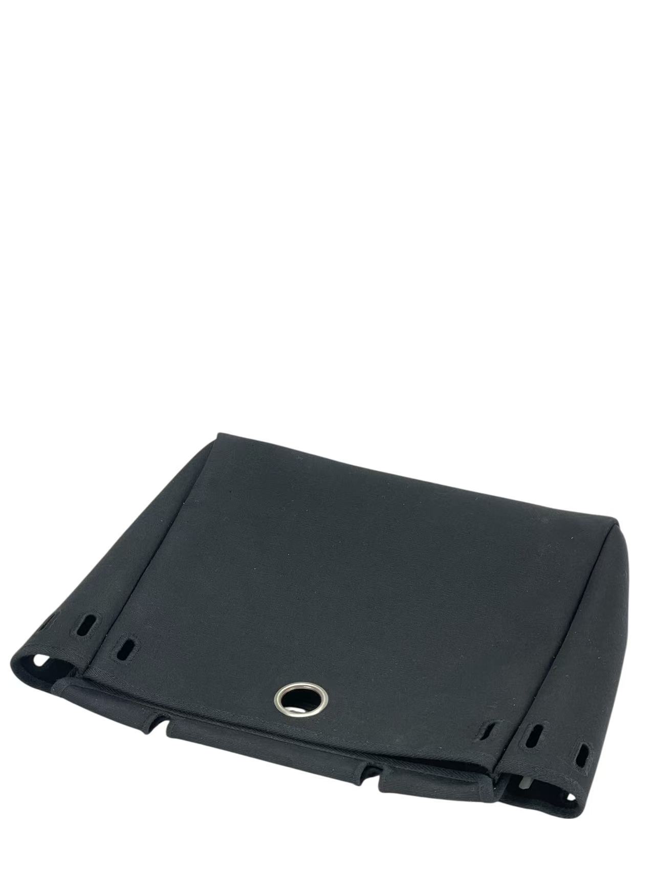 HERMES - Herbag Zip 31 (PM) Black Toile Palladium Hardware