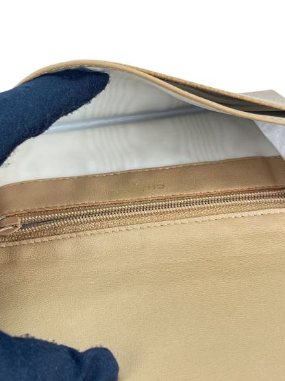 CHANEL - Beige Caviar Leather Tri-Fold Wallet