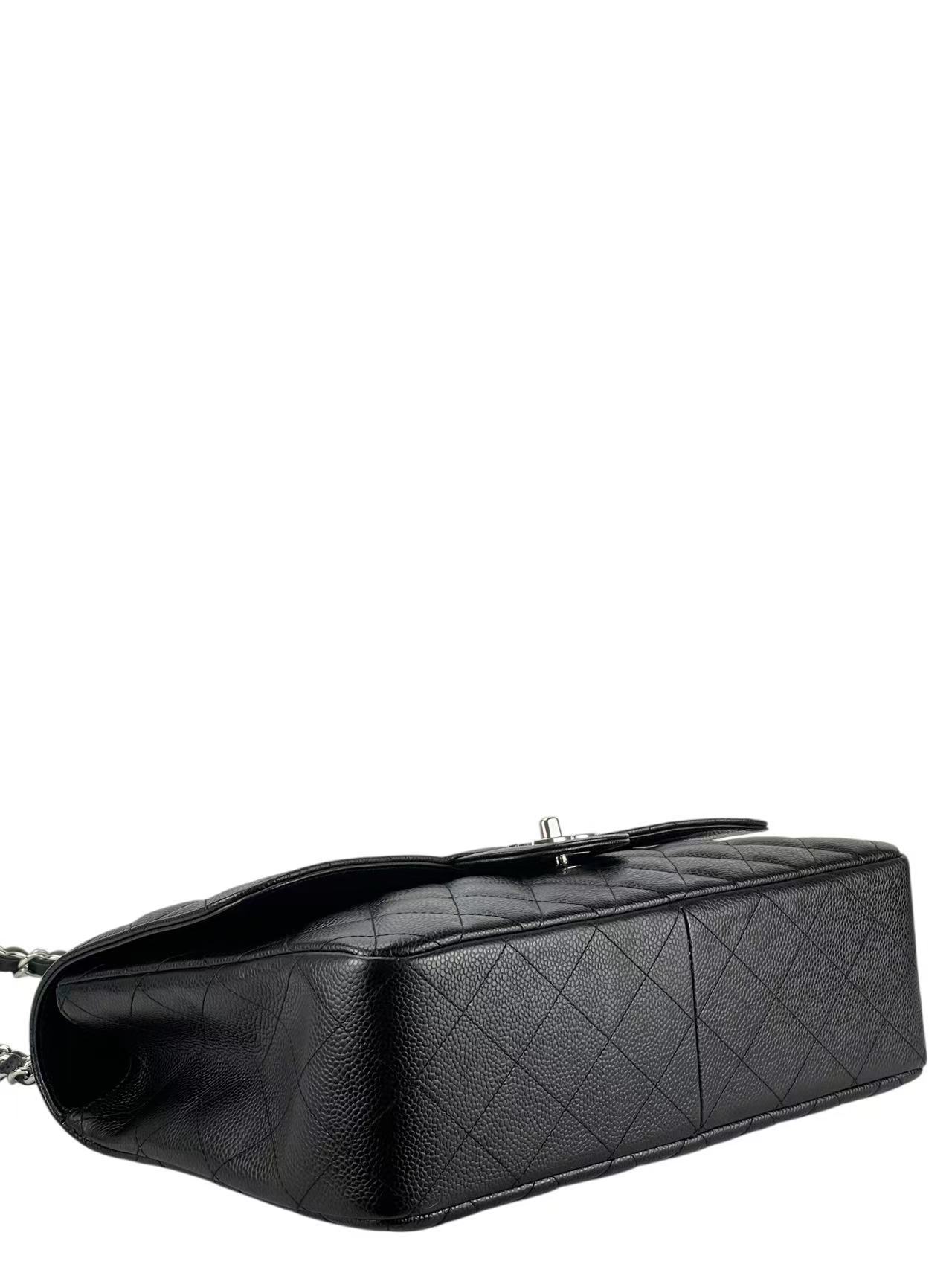 CHANEL - Black Caviar Jumbo 30 Flap Bag