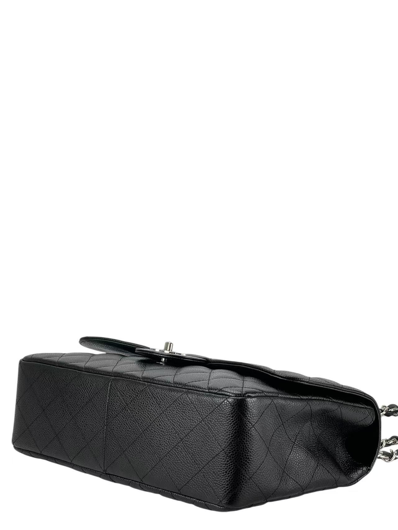 CHANEL - Black Caviar Jumbo 30 Flap Bag