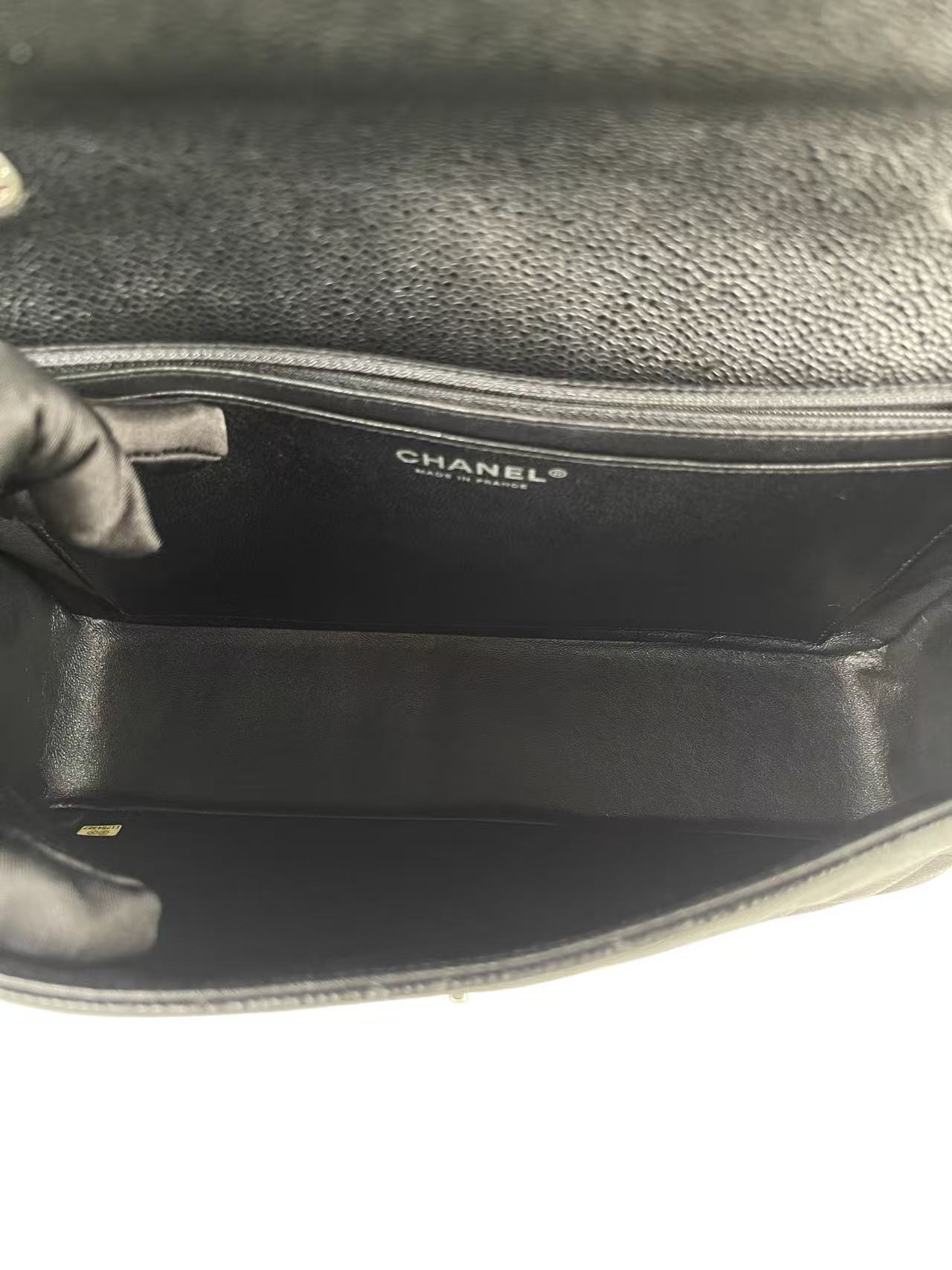 CHANEL - Black Caviar Jumbo 30 Flap Bag